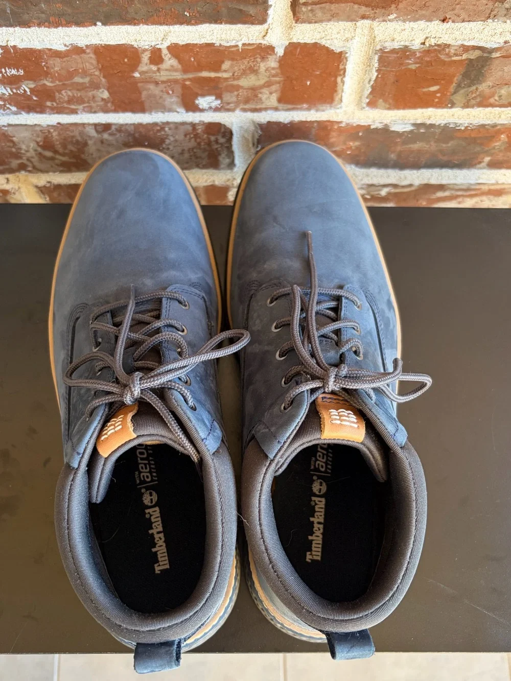 Timberland Cross Mark Navy Blue Nubuck Leather Chukka Boots Size 10.5